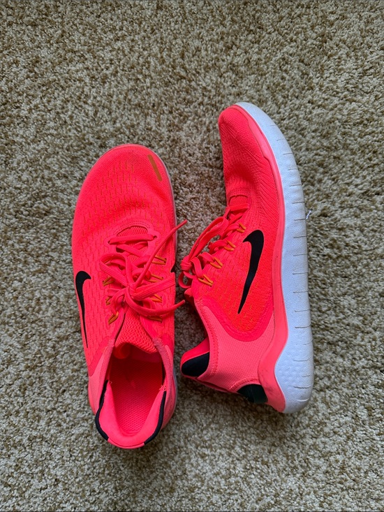 Nike Shoes - Nike Neon Pink/coral Running Shoes with Black Swoosh